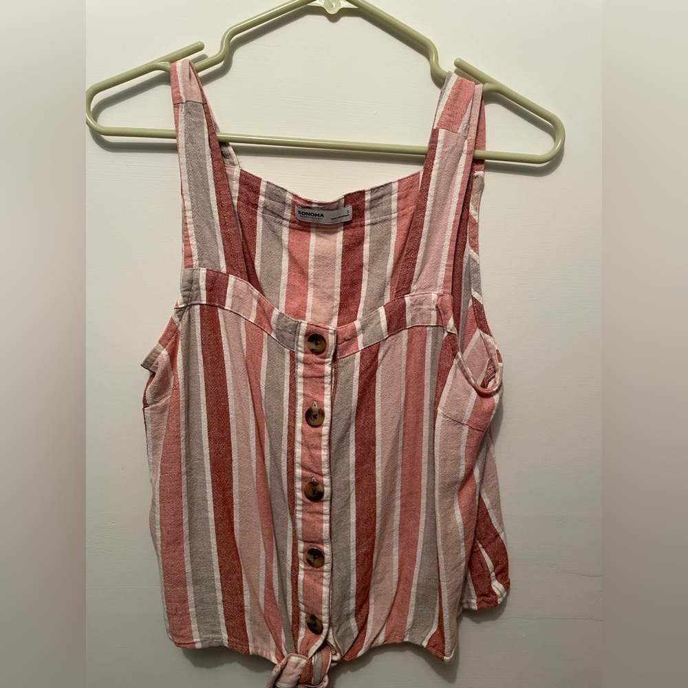 Sonoma tie tank top size small